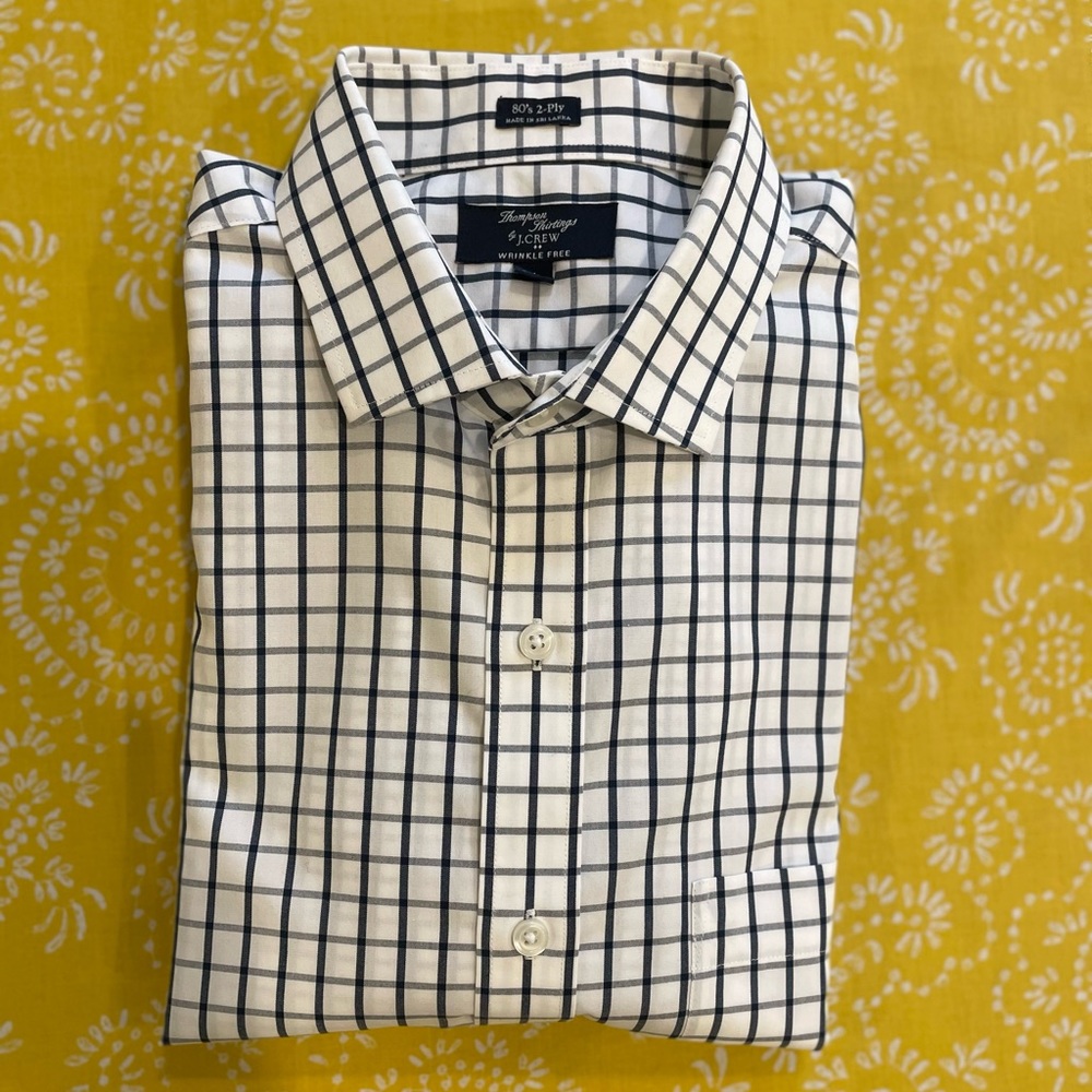 J Crew Thompson Dress Shirt 80s 2 Ply